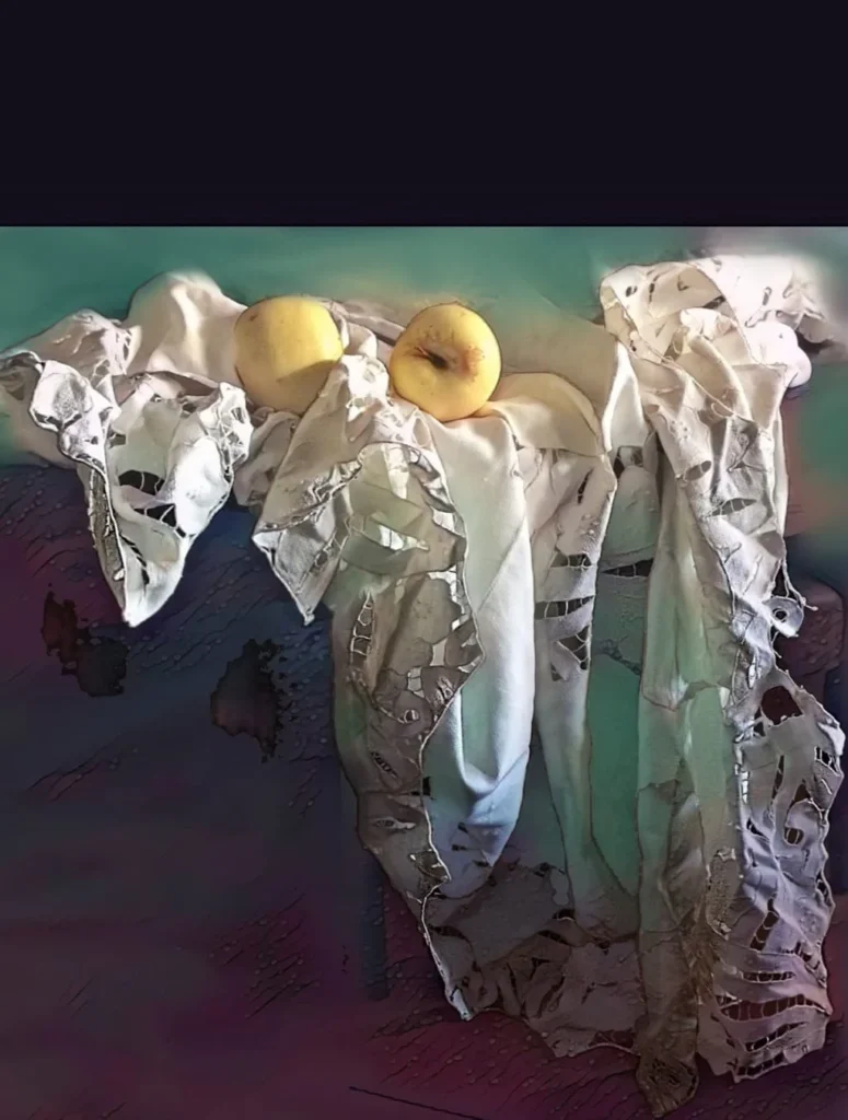 Bodegón con manzanas